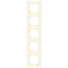 П 'ятірна вертикальна рамка VIKO Karre Крем (90960234)